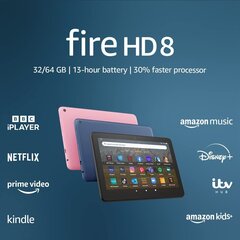 Планшет Amazon Fire HD 8/32 Гб 2022, чёрный цена и информация | Планшеты | kaup24.ee