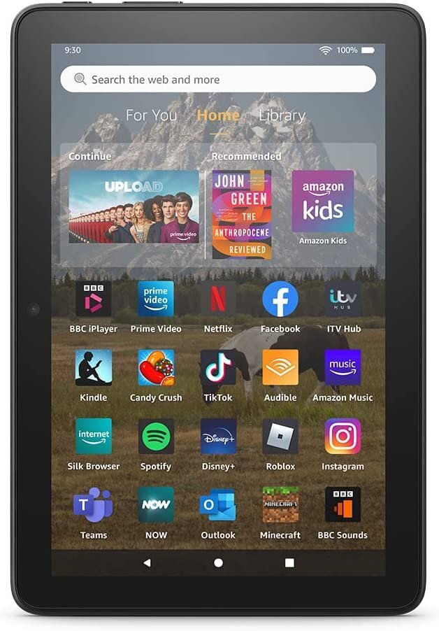 Tahvelarvuti Amazon Fire HD 8 32GB 2022, must цена и информация | Tahvelarvutid | kaup24.ee