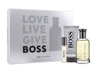 Набор Hugo Boss Bottled для мужчин: Туалетная вода EDT, 100 мл + Туалетная вода EDT, 10 мл + Гель для душа, 100 мл цена и информация | Мужские духи | kaup24.ee