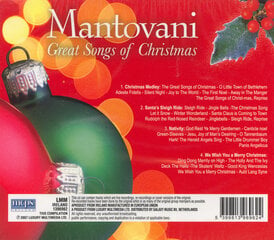 CD Mantovani - Great Songs of Christmas цена и информация | Виниловые пластинки, CD, DVD | kaup24.ee