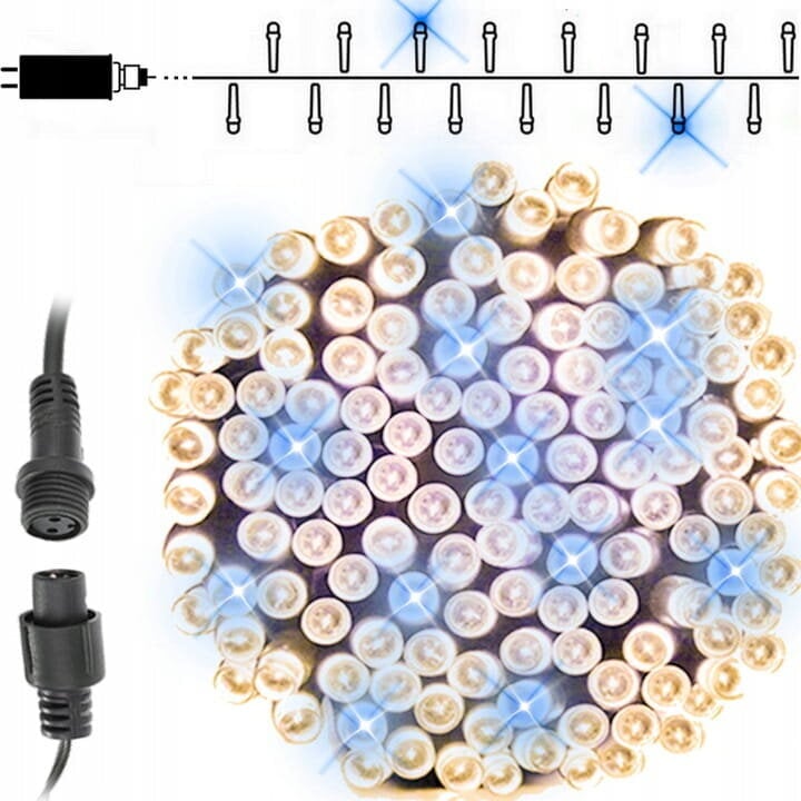 300 LED-välgufunktsiooniga välisein, soe valge värv цена и информация | Jõulutuled | kaup24.ee