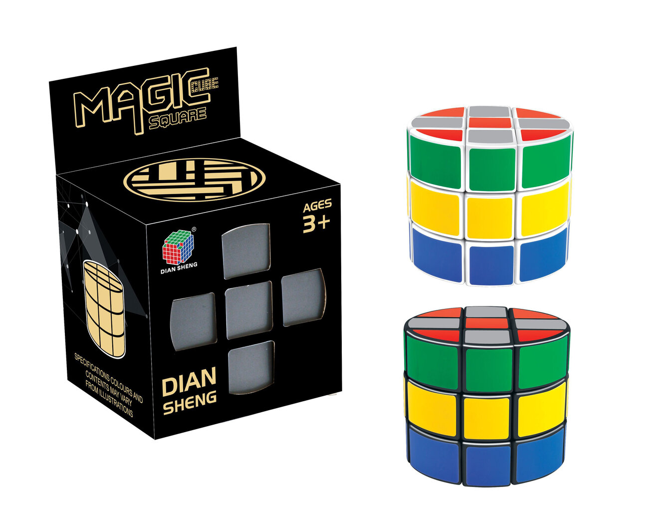 Rubiku kuubiku pusle 6,5 x 6,5 x 5,5 silindrit цена и информация | Lauamängud ja mõistatused | kaup24.ee
