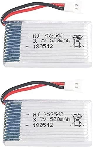 2 tükki 3.7v, 500mAh laetavad Lipo akud Rc Quadricopter Drones Syma X5 X5C X5SC X5SW, Cheerson CX-30W, Skytech M68, Wltoys F949, JJRC H5C hind ja info | Nutiseadmed ja aksessuaarid | kaup24.ee