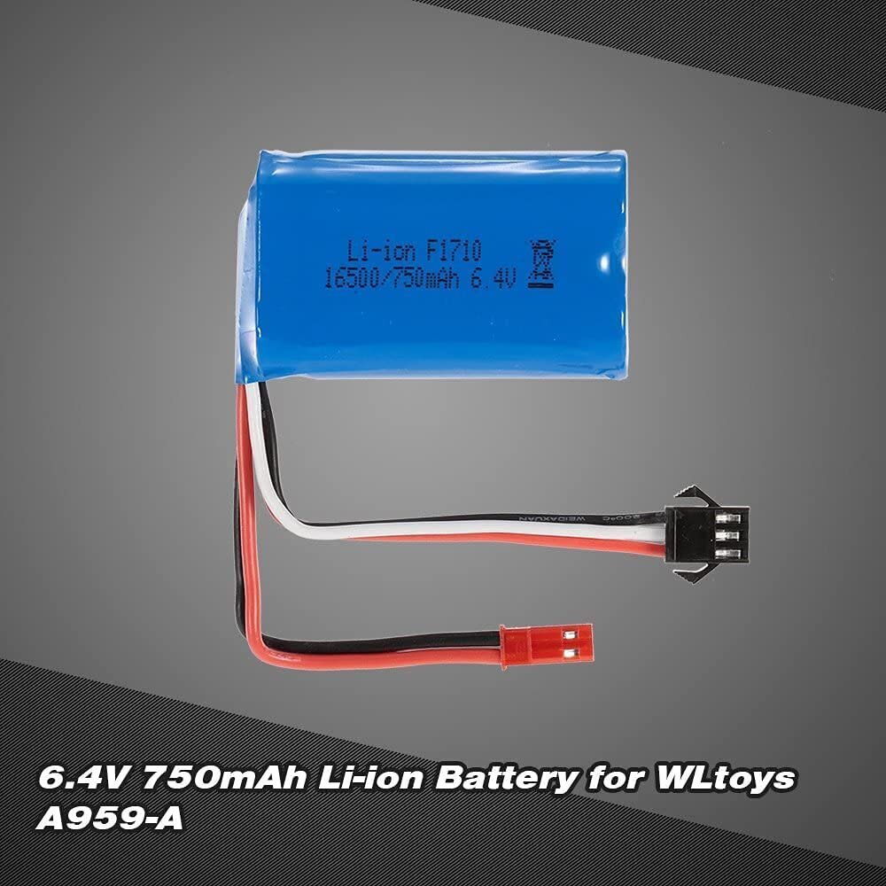 2 tk lipo aku (6,4 V 750 mAh) A959-A A969-A A979-A K929-A RC truck 16500 jaoks цена и информация | Nutiseadmed ja aksessuaarid | kaup24.ee