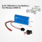 2 tk lipo aku (6,4 V 750 mAh) A959-A A969-A A979-A K929-A RC truck 16500 jaoks цена и информация | Nutiseadmed ja aksessuaarid | kaup24.ee