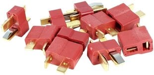 5 пар T-Plug M/F 2 Pin Gold Connector Adapter в красном цвете цена и информация | Смарттехника и аксессуары | kaup24.ee