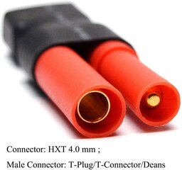 1 tk Deans T-pistiku isane HXT 4mm adapter traadita RC LiPo akuühendusliitmik цена и информация | Смарттехника и аксессуары | kaup24.ee