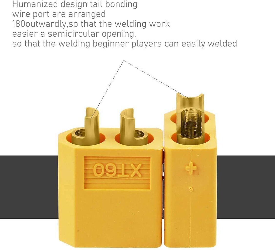 XT60 Kvaliteetne, isane-ämblik, mudel Rc Lipo akuühendused, 5 paari hind ja info | Nutiseadmed ja aksessuaarid | kaup24.ee