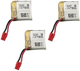 3 tk 3.7V 380mAh Li-Po asendusaku Syma X21 X21W Quadricopter RC Drone jaoks цена и информация | Смарттехника и аксессуары | kaup24.ee