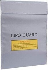 Огнеупорная сумка Lipo Guard, 23 см x 18 см для аккумуляторов lipo, цвет серебристый цена и информация | Смарттехника и аксессуары | kaup24.ee