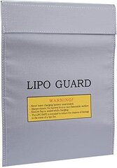 Lipo Guard tulekindel Lipo kott, 23 cm x 18 cm x Lipo akud, värv hõbedane цена и информация | Смарттехника и аксессуары | kaup24.ee