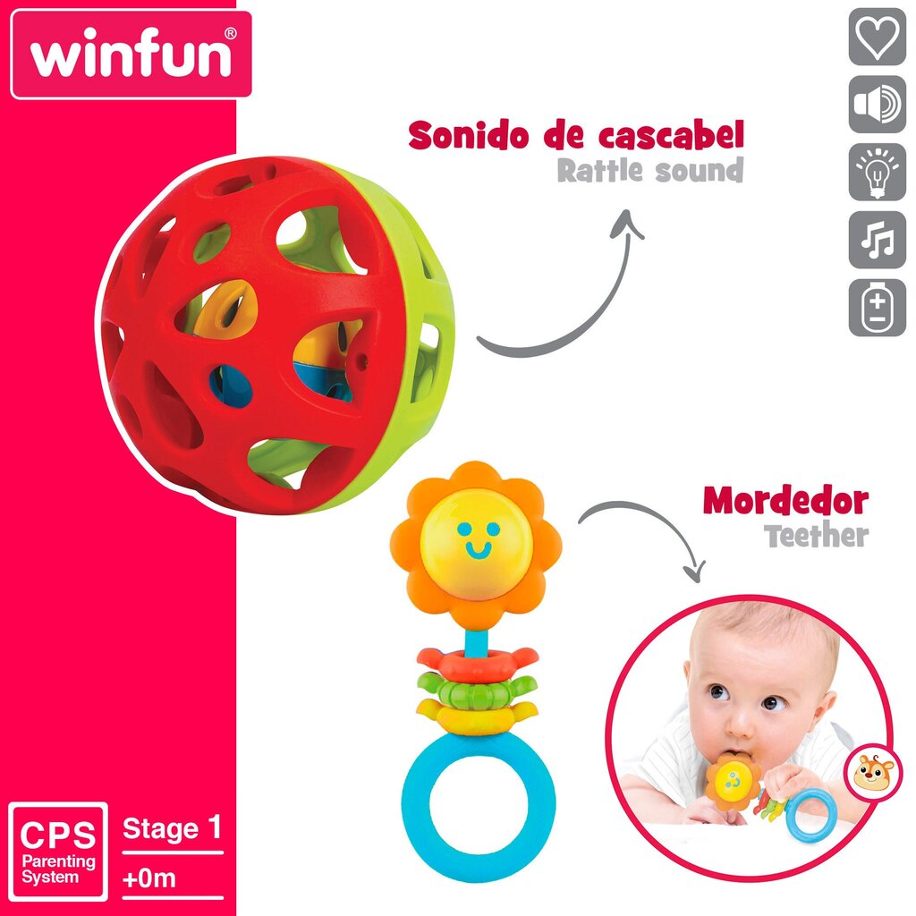 Sensoorsete mänguasjade komplekt Winfun, 0 kuud hind ja info | Imikute mänguasjad | kaup24.ee