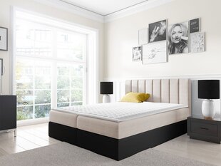 Kontinentaalvoodi FIGO-ekoskóra Soft 011 (czarna) + Ikar 1-120x200 cm цена и информация | Кровати | kaup24.ee