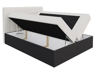 Континентальная кровать FIGO-ekoskóra Soft 011 (черна) + Ikar 1-140x200 см цена и информация | Кровати | kaup24.ee