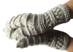 Kootud soojad labakindad/käsitöö цена и информация | Мужские шарфы, шапки, перчатки | kaup24.ee