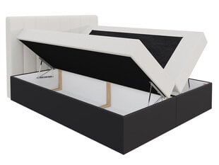 Континентальная кровать FIGO-ekoskóra Soft 017 (белая) + Ikar 9-160x200 см цена и информация | Кровати | kaup24.ee