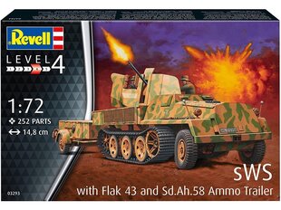 Revell - sWs mit Flak-Aufbau als Sfl. Mit 3,7 cm Flak 43, 1/72, 03293 цена и информация | Конструкторы и кубики | kaup24.ee