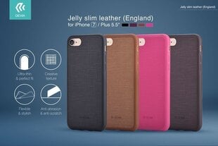 Kaitseümbris DEVIA Apple iPhone 7 Plus Jelly Slim Case, must hind ja info | Telefoni kaaned, ümbrised | kaup24.ee