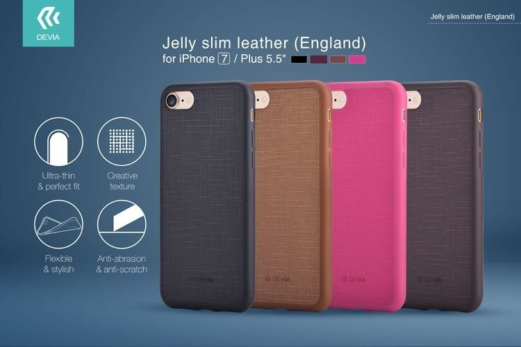 Tagakaaned Devia    Apple    iPhone 7 Plus Jelly Slim Case    Brown hind ja info | Telefoni kaaned, ümbrised | kaup24.ee