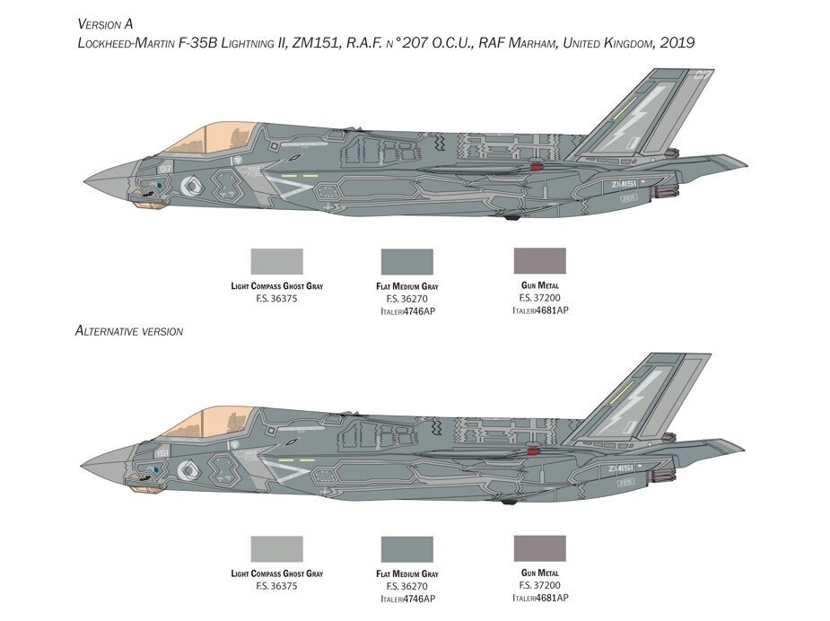 Italeri - Lockheed Martin F-35B Lightning II STOVL Version, 1/48, 2810 цена и информация | Klotsid ja konstruktorid | kaup24.ee