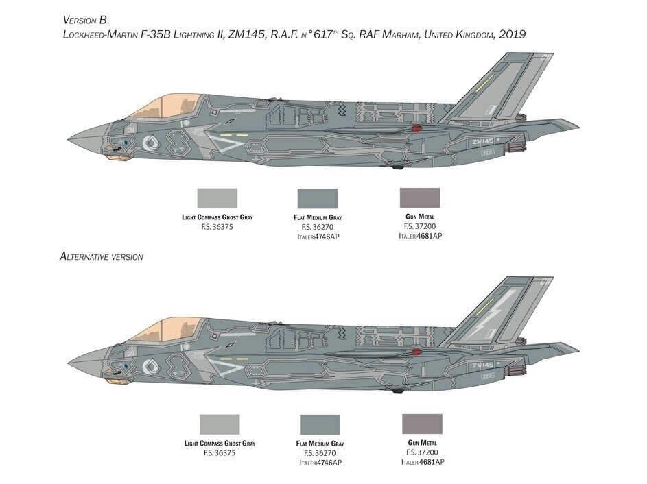 Italeri - Lockheed Martin F-35B Lightning II STOVL Version, 1/48, 2810 цена и информация | Klotsid ja konstruktorid | kaup24.ee