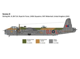 Italeri - Stirling Mk. III, 1/72, 1462 hind ja info | Klotsid ja konstruktorid | kaup24.ee