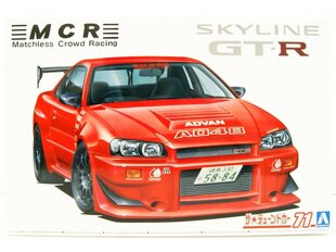 Aoshima - MCR BNR34 Nissan Skyline GT-R '02, 1/24, 06351 hind ja info | Klotsid ja konstruktorid | kaup24.ee