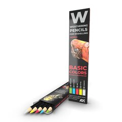 AK Interactive - Weathering Pencils BASIC COLORS Shading & Demotion Set (набор карандашей), AK10045 цена и информация | Принадлежности для рисования, лепки | kaup24.ee