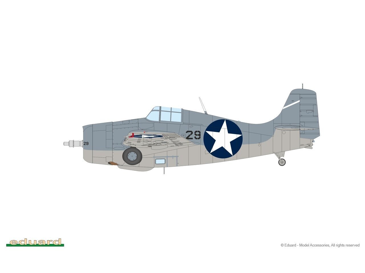 Eduard - Grumman F4F-4 Wildcat early ProfiPACK Edition, 1/48, 82202 цена и информация | Klotsid ja konstruktorid | kaup24.ee