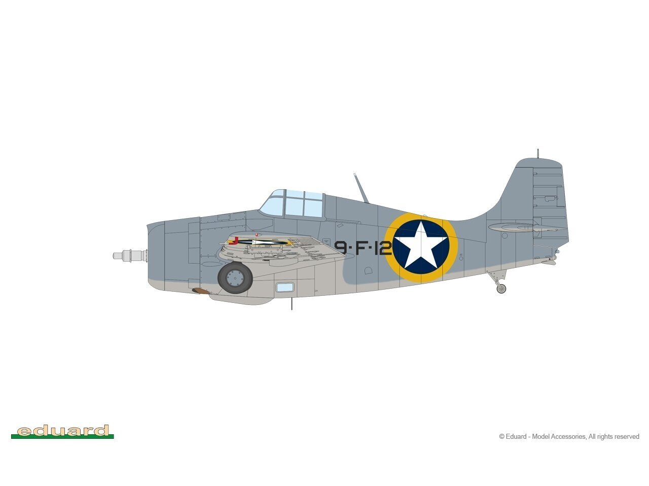 Eduard - Grumman F4F-4 Wildcat early ProfiPACK Edition, 1/48, 82202 цена и информация | Klotsid ja konstruktorid | kaup24.ee