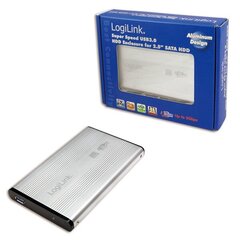 Корпус внешнего жесткого диска LogiLink 2,5 дюйма S-ATA USB 3.0, алюминий, серебристый цена и информация | Чехлы для внешних жестких дисков | kaup24.ee