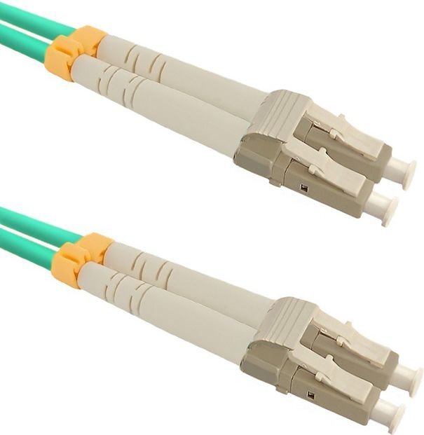 Qoltec Optiline patchcord LC / UPC - LC / UPC | Multirežiim | 50/125 | OM4 | Dupleks | 2 m цена и информация | Kaablid ja juhtmed | kaup24.ee