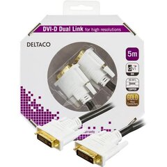 Кабель Deltaco DVI-600C-K DVI,5 m, DVI-D цена и информация | Кабели и провода | kaup24.ee