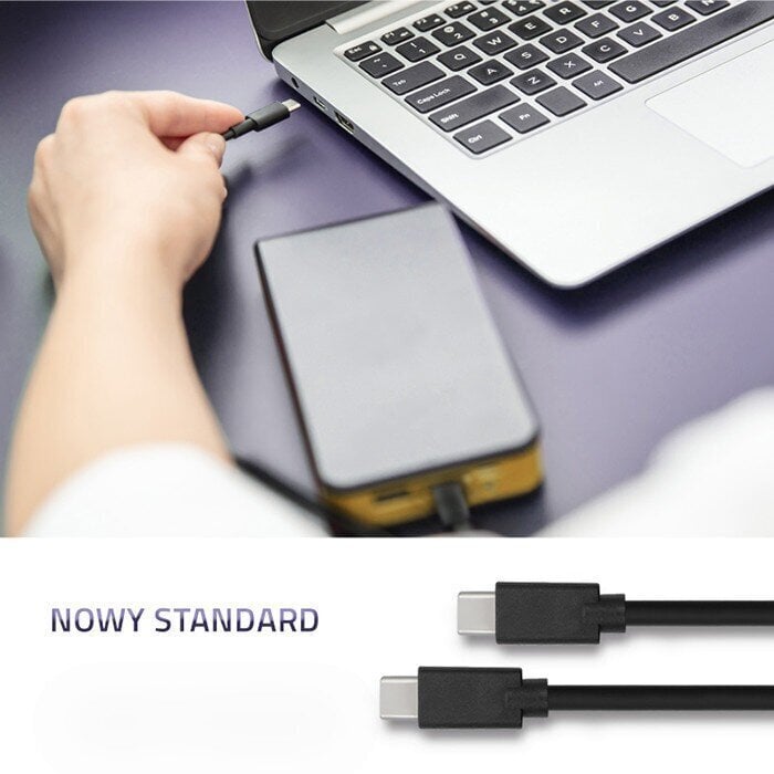 Qoltec USB 3.1 tüüpi C isa USB 3.1 tüüpi C isa hind ja info | Kaablid ja juhtmed | kaup24.ee
