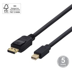 Deltaco, DisplayPort - miniDisplayPort, 4K UHD, 2 m цена и информация | Кабели и провода | kaup24.ee