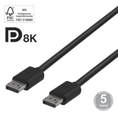 Deltaco, DisplayPort, 8K, DP 1.4, 3 m цена и информация | Кабели и провода | kaup24.ee