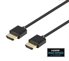 Deltaco, HDMI, 4K UHD, 1 m hind ja info | Kaablid ja juhtmed | kaup24.ee