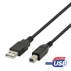 Deltaco, USB-B 2.0 tinkamas spausdintuvams, 1 m цена и информация | Кабели и провода | kaup24.ee