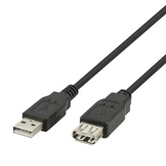 Deltaco, USB ilgintuvas, USB-A kištukas - USB-A lizdas, 1 m hind ja info | Kaablid ja juhtmed | kaup24.ee