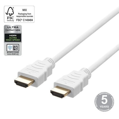 Kabelis Deltaco HU-30A-R Ultra High Speed HDMI, 3m цена и информация | Kaablid ja juhtmed | kaup24.ee