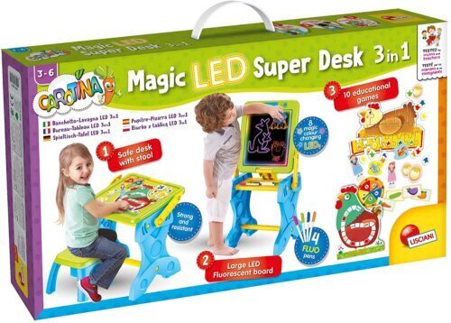 Lisciani Carotina Magic LED Super Desk 3in1 цена и информация | Arendavad mänguasjad | kaup24.ee