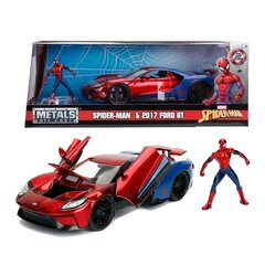 JADA Marvel Spiderman Samochód Ford GT 1:24 2017 цена и информация | Игрушки для мальчиков | kaup24.ee