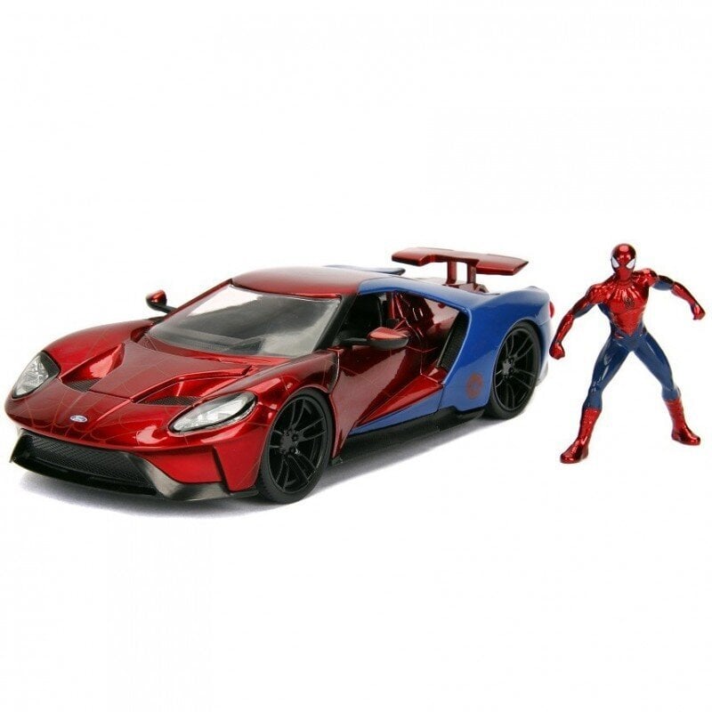 JADA Marvel Spiderman Samochód Ford GT 1:24 2017 hind ja info | Poiste mänguasjad | kaup24.ee