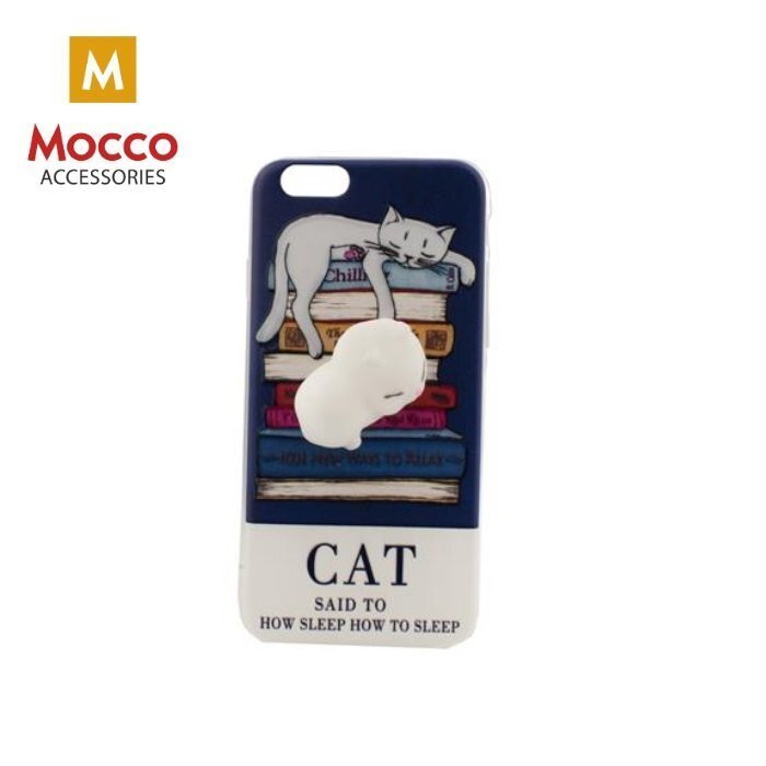 Telefoni ümbris Mocco 4D Silikone Back Case With White Cat, sobib Apple iPhone X telefonile цена и информация | Telefoni kaaned, ümbrised | kaup24.ee
