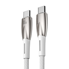 Baseus Glimmer Series, быстрая зарядка USB-C 480 Мбит/с PD 100 Вт, 1 м, белый цена и информация | Borofone 43757-uniw | kaup24.ee