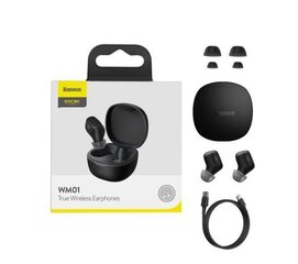 Baseus Encok TWS, Bluetooth 5.3 Wireless, Black (WM01) цена и информация | Наушники | kaup24.ee