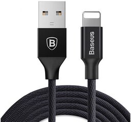 Baseus cable Yiven (8-pin | 1,8 m) black цена и информация | Кабели для телефонов | kaup24.ee