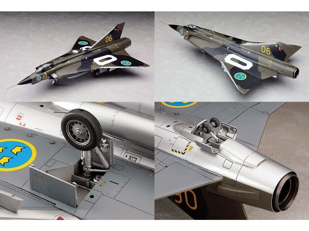 Hasegawa - Saab J35F/J Draken, 1/48, 07241 hind ja info | Klotsid ja konstruktorid | kaup24.ee