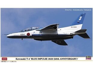 Hasegawa - Kawasaki T-4 'Blue Impulse 2020 (60th Anniversary)', 1/72, 02356 цена и информация | Конструкторы и кубики | kaup24.ee