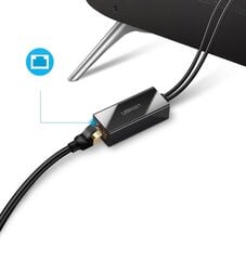 Ugreen 30985, external network adapter USB 100Mbps for Chromecast with 1m cable black hind ja info | USB jagajad, adapterid | kaup24.ee